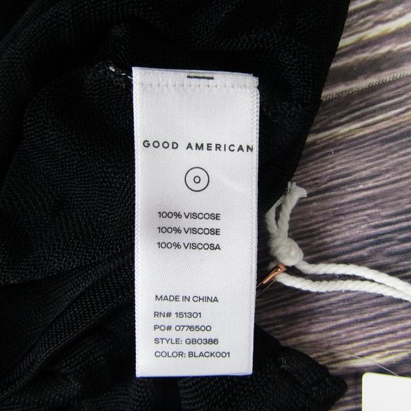 Good American NEW NWT 3XL Size 6 Black Extreme Sheer Bodysuit Sleeveless Thong - Picture 7 of 7